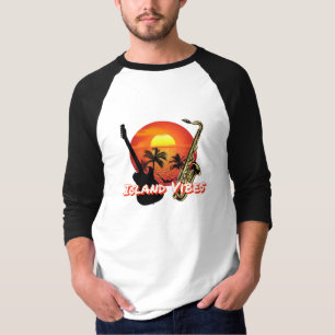 Island Vibes Basic 3/4 Capa Raglan T-Shirt