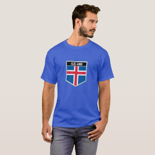 Islândia Flag Shield T-Shirt
