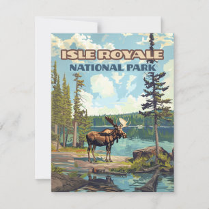 Isle Royale National Park Michigan Lake Card