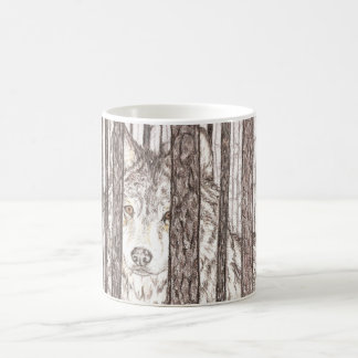 Isolamento da caneca do café do lobo