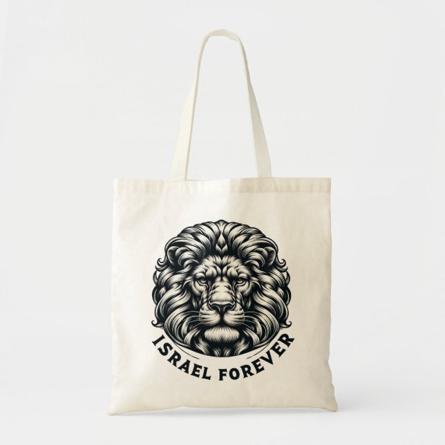 Israel Para Sempre. Leão de Judá. Bolsa Tote (Frente)