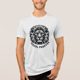 Israel Para Sempre. Leão de Judá. Camisa Tri-Blend