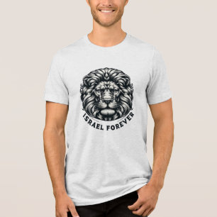 Israel Para Sempre. Leão de Judá. Camisa Tri-Blend