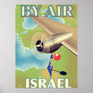 Israel por viagens vintage de poster aérea