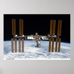 ISS do poster da estação espacial internacional