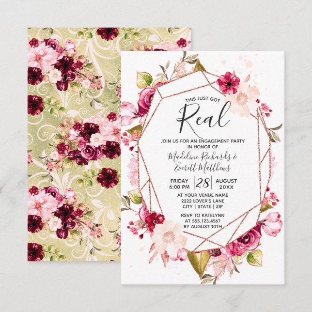 Isso Acabou De Receber Convites De Festa de noivad (Frente/Verso)