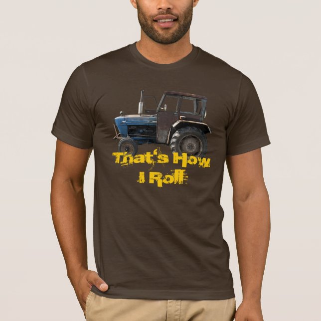 Isso é como eu rolo o t-shirt velho do trator (Frente)