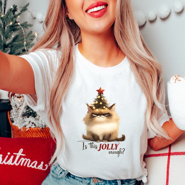 Isso É Jolly O Suficiente? Camisa de Gato de Natal (Criador carregado)