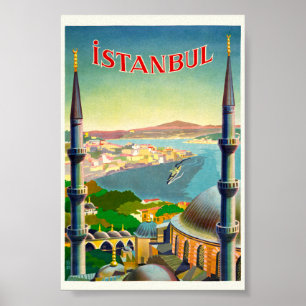 Istambul Turquia Poster vintage 1939