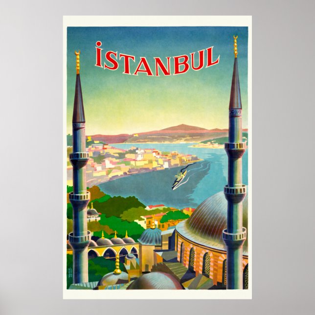 Istambul Turquia Poster vintage 1939 (Frente)