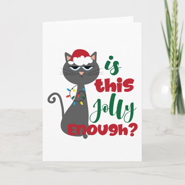 Isto é alegre o suficiente? Cartão de Natal (Frente)