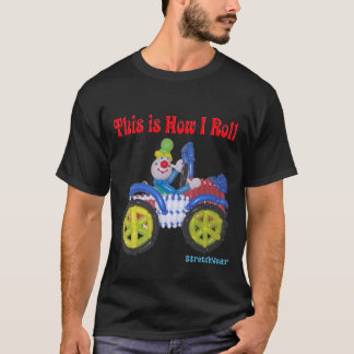 Isto é como eu rolo a camisa com o palhaço do