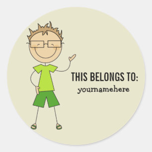 ISTO PERTENCE à etiqueta para um menino