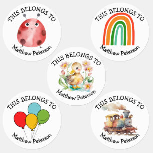 Isto Pertence A - Etiquetas De Vestuário Coloridas