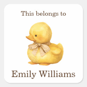 Isto pertence ao Nome de etiqueta de volta ao Pato