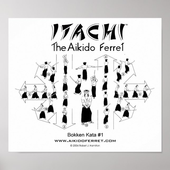 Itachi Bokken Kata nº 1 Poster (Frente)