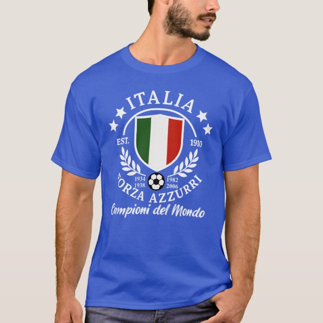 Italia Calcio 4 Stelle T-Shirt (Frente)
