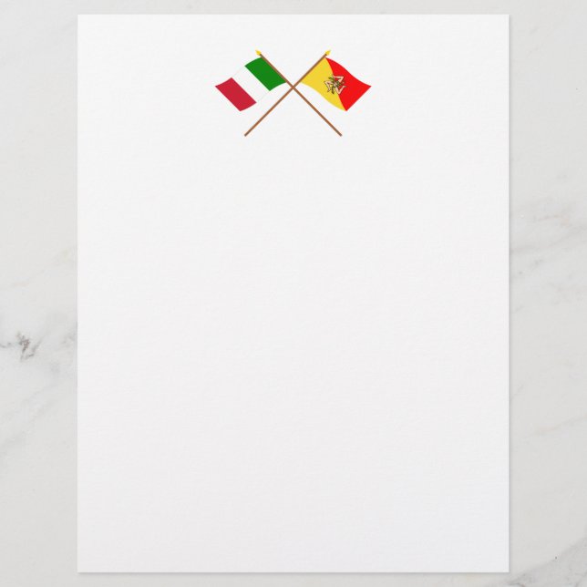 Itália e Sicília atravessaram bandeiras (Frente)