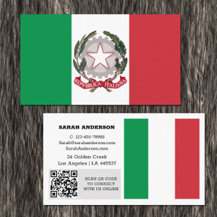 Itália Moderna, Cartão de visita, Sinalizador Ital