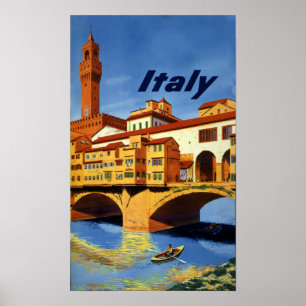 Italia, poster das viagens vintage
