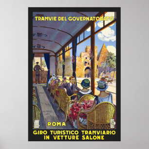 Itália Viagens vintage de Poster de Roma Restaura