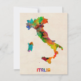 Itália Watercolor Map, Itália