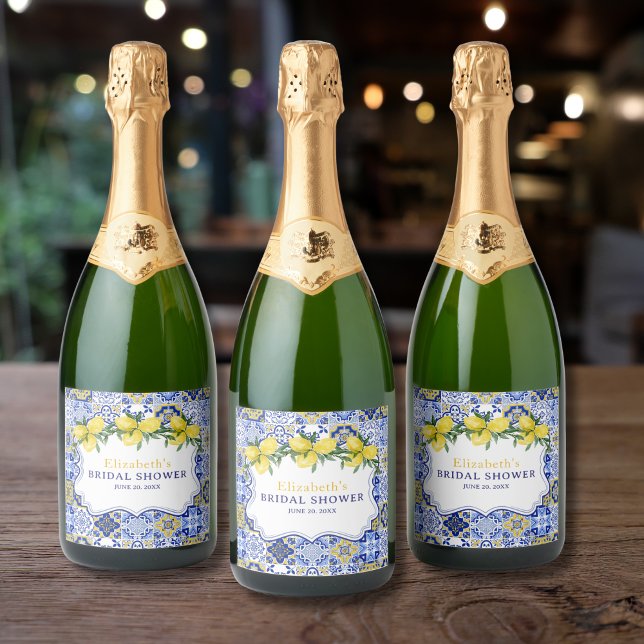 Italian watercolor tiles with lemon, Bridal Shower (Criador carregado)