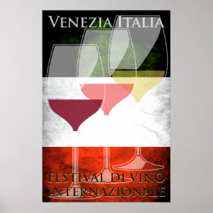 Italiano de Italia do poster do vinho
