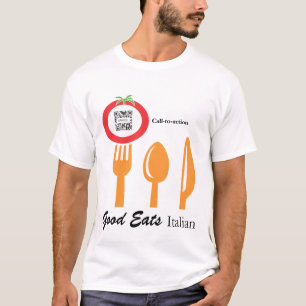 Italiano de jantar ocasional do modelo do t-shirt