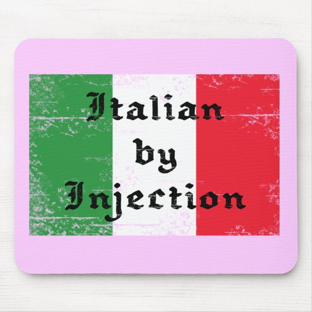 Italiano engraçado por injecção Mousepad (Frente)