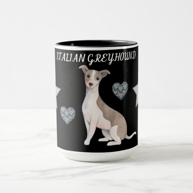 ITALIANO GREYHOUND COMBO DOIS MUG TONED. CANECA (Centro)