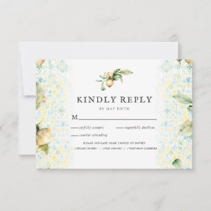 Italiano Lemon Grove Boho que Wedding RSVP