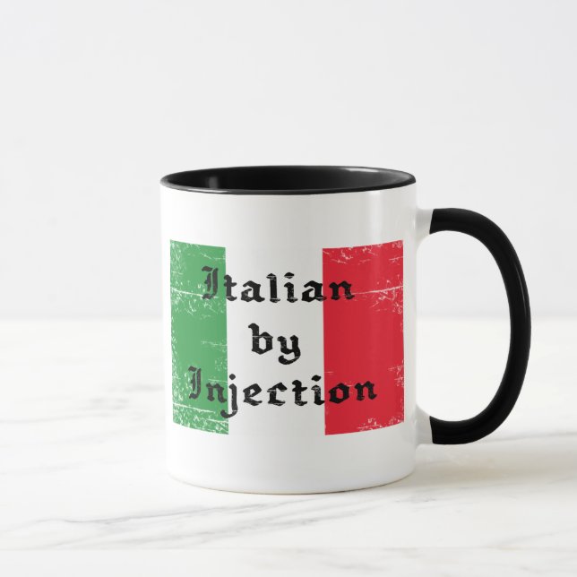 Italiano por Injeção Caneca de Café Engraçada (Direita)