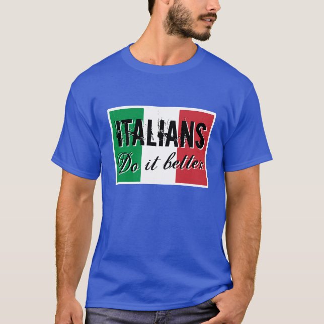 Italianos melhora a camisa de t (Frente)