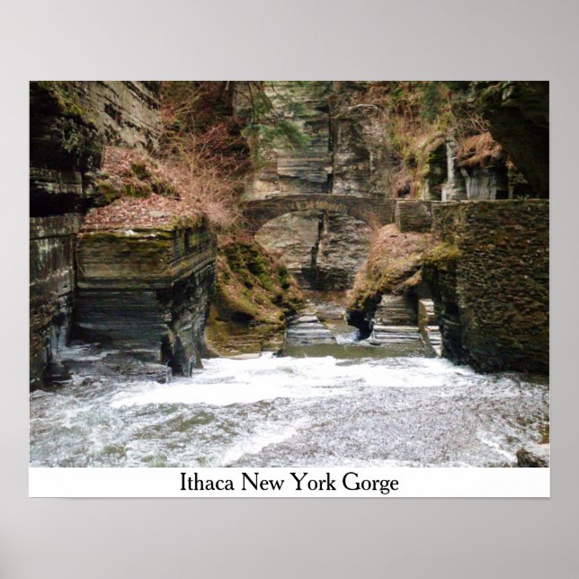 ITHACA NEW YORK GORGE Poster (Frente)