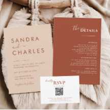 Itinerário Boho Terracota, rsvp de Casamento Rust