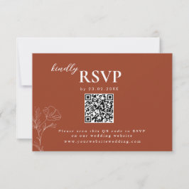 Itinerário Boho Terracota, RSVP de casamento rústi
