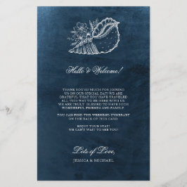 Itinerário de Boas-vindas do Casamento de praia de