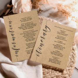 Itinerário de Boas-Vindas e Cartão de Informação