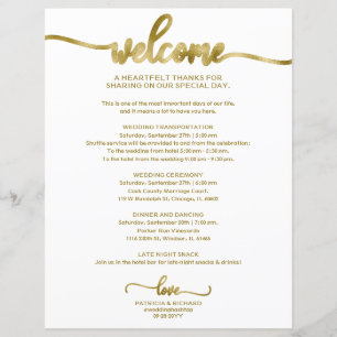 Itinerário de Casamento com Caligrafia Chic Acessí