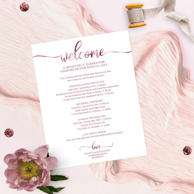 Itinerário de Casamento com Caligrafia Chic Acessí (Criador carregado)