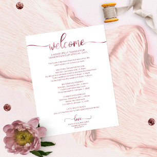 Itinerário de Casamento com Caligrafia Chic Acessí