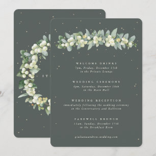 Itinerário de Casamento de Eucalyptus Verde 5x7
