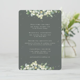 Itinerário de Casamento de Eucalyptus Verde 5x7