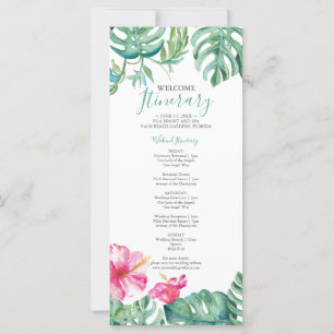 Itinerário de Casamento Floral Tropical de Waterc