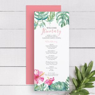 Itinerário de Casamento Floral Tropical de Waterc