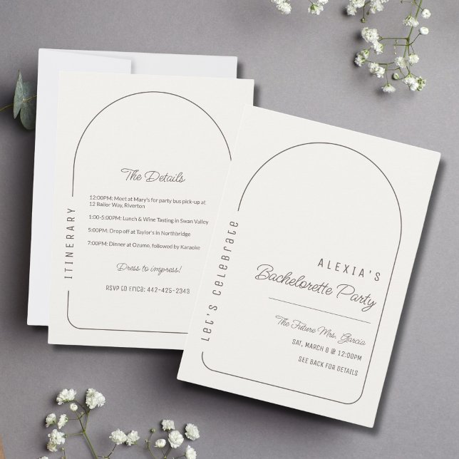 Itinerário de Convite à Festa de solteira de Arch  (Criador carregado)