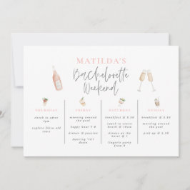 Itinerário de fim de semana das bebidas aquáticas