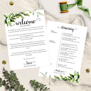 Itinerário de Fim de Semana de Casamento Convite d