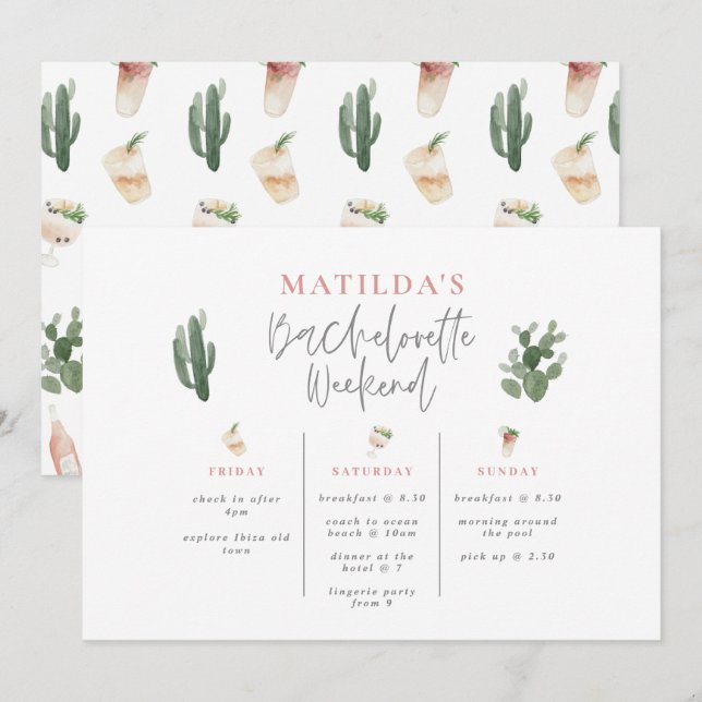 Itinerário do fim de semana das bebidas aquáticas (Frente/Verso)